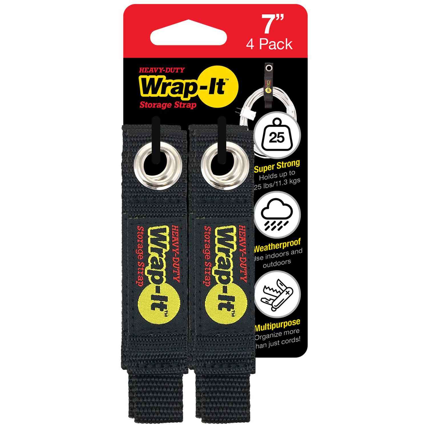 WRAPIT STORAGE 7" HeavyDuty Storage Straps, 4Pack West Marine