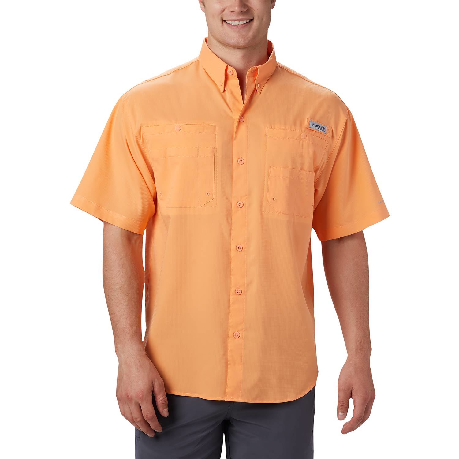 Chemise Columbia PFG Tamiami Manches Courtes Homme - Bleu Marine Taille L - Neuf Avec étiquettes