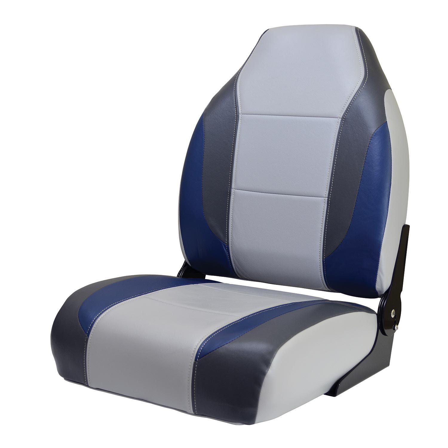 WISE SEATING Bass Boat Seat, Gray/Midnight Blue/Charcoal West Marine