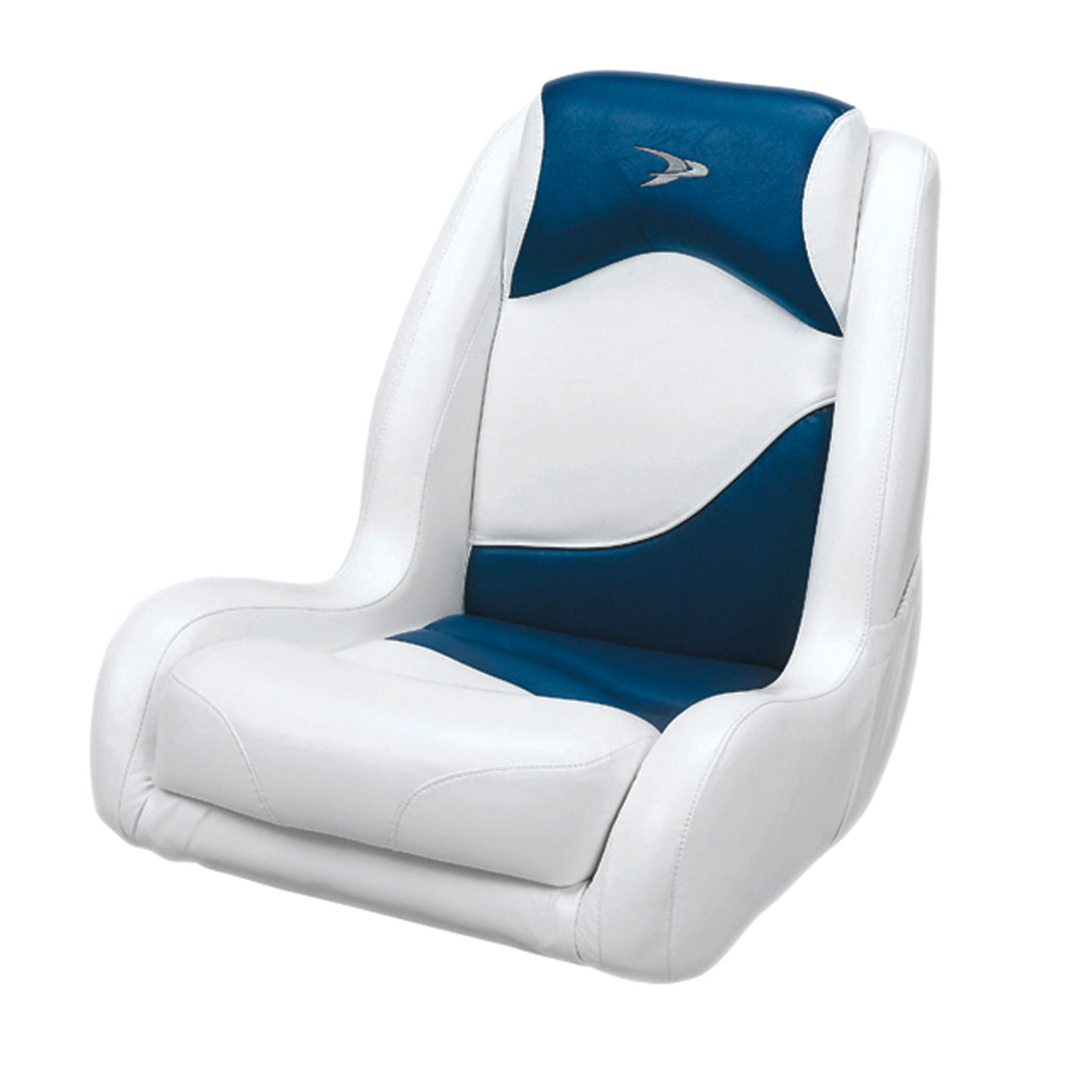WISE SEATING White/Navy Deluxe Bucket Seat West Marine