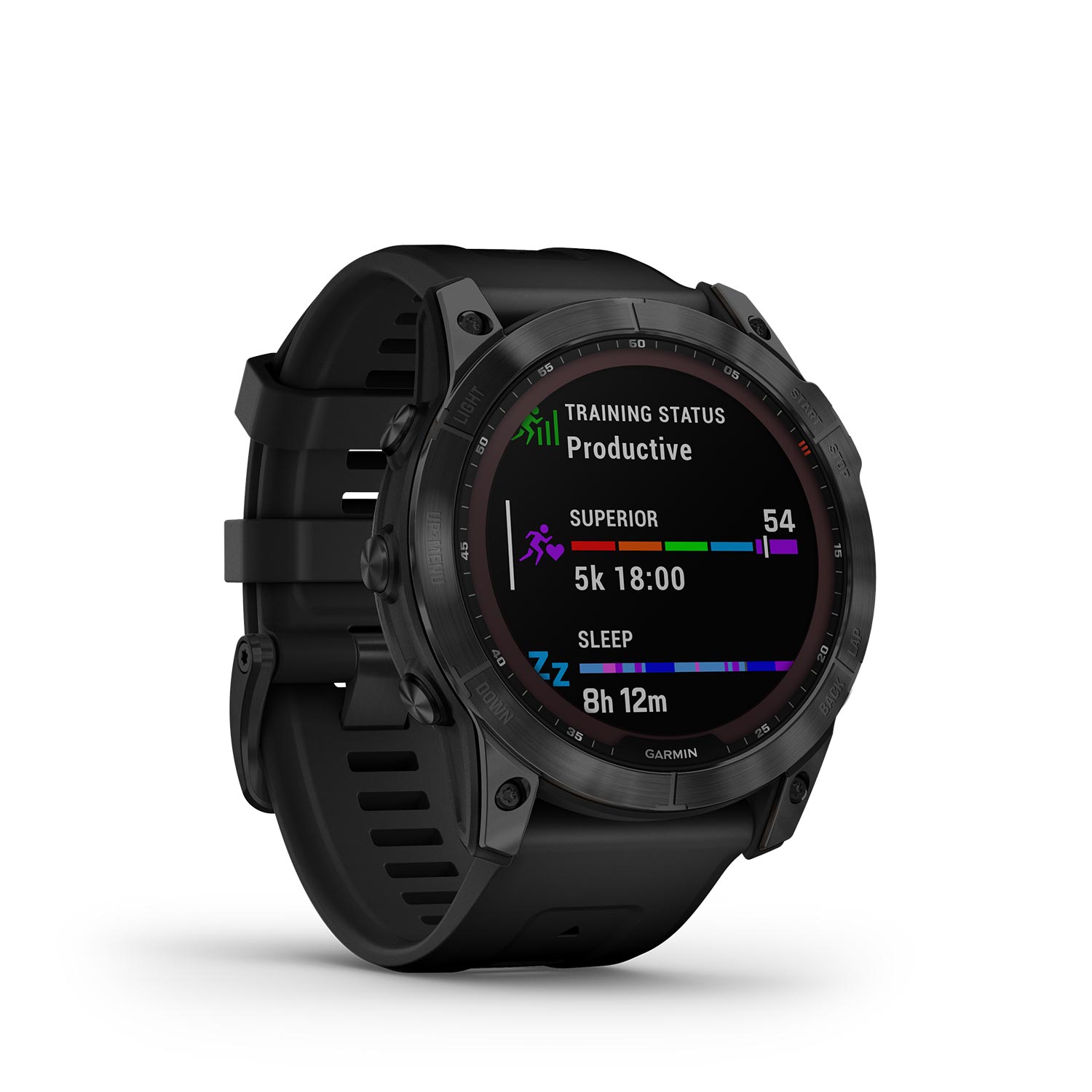 GARMIN fēnix® 7X Sapphire Solar Edition Watch, Black DLC Titanium