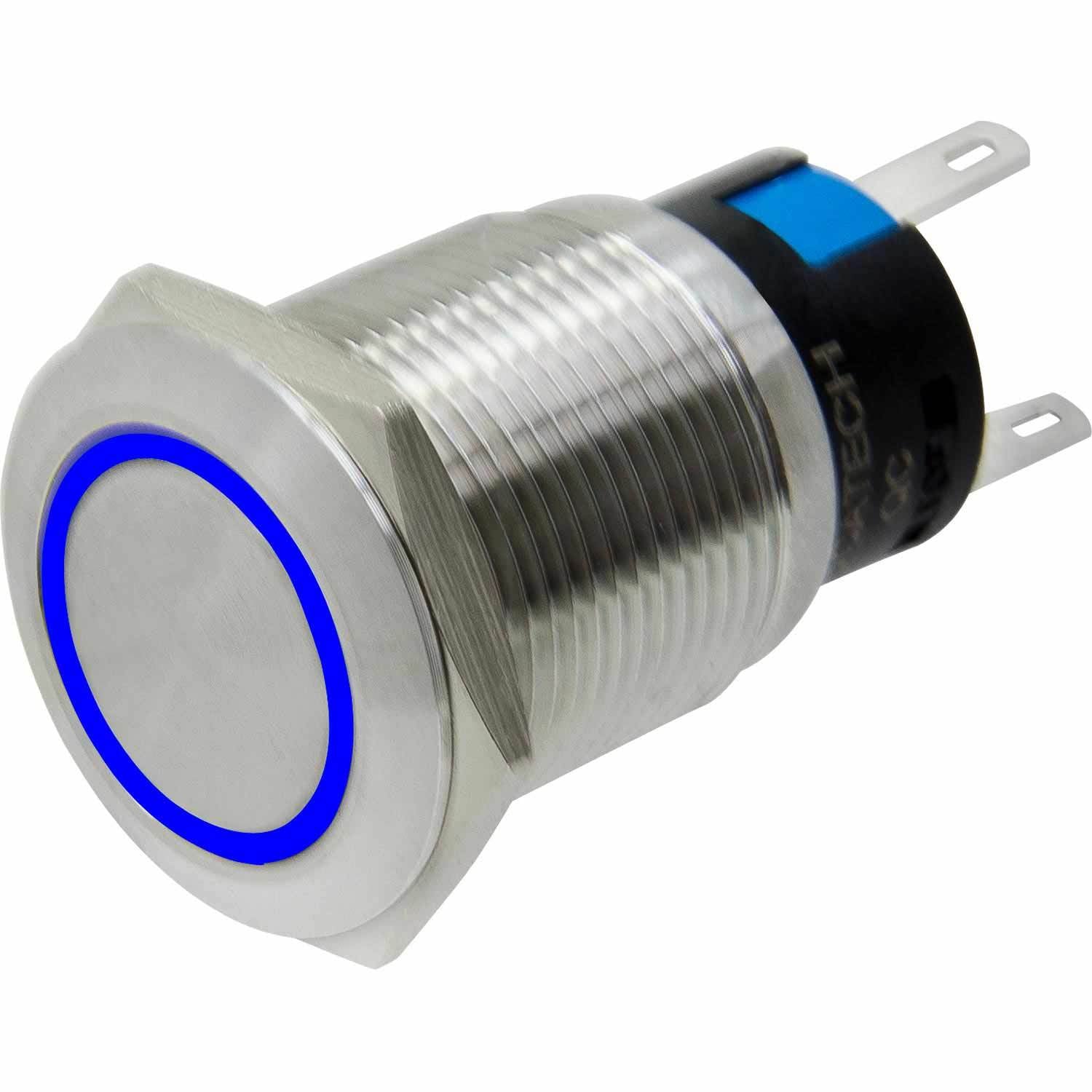 Power Switch Using Button BOCATECH INC. Mini LED Push Button On-Off Power Switch