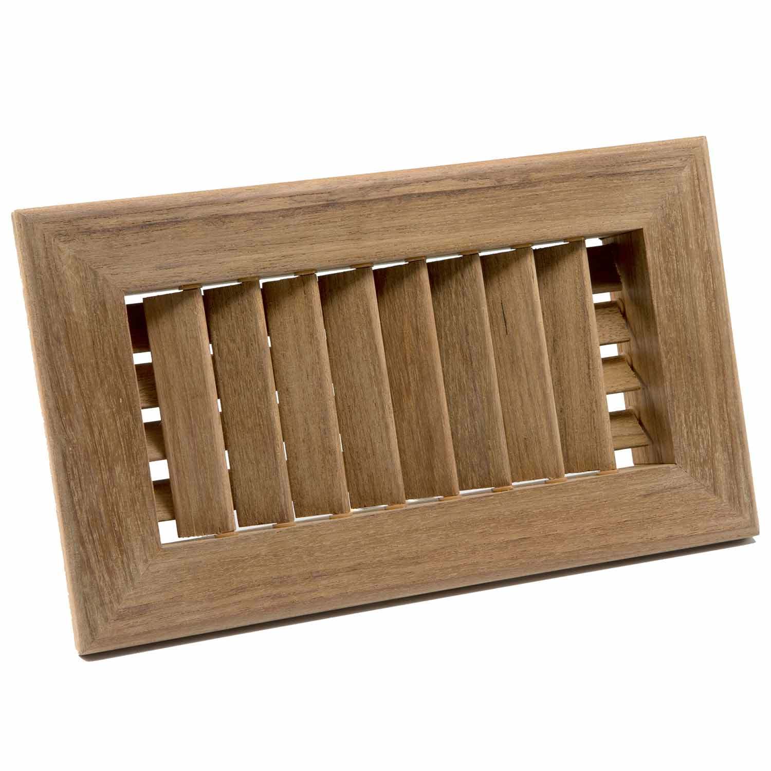 WHITECAP Teak Air Conditioning Vent, 9 3/4" x 5 3/4" West Marine