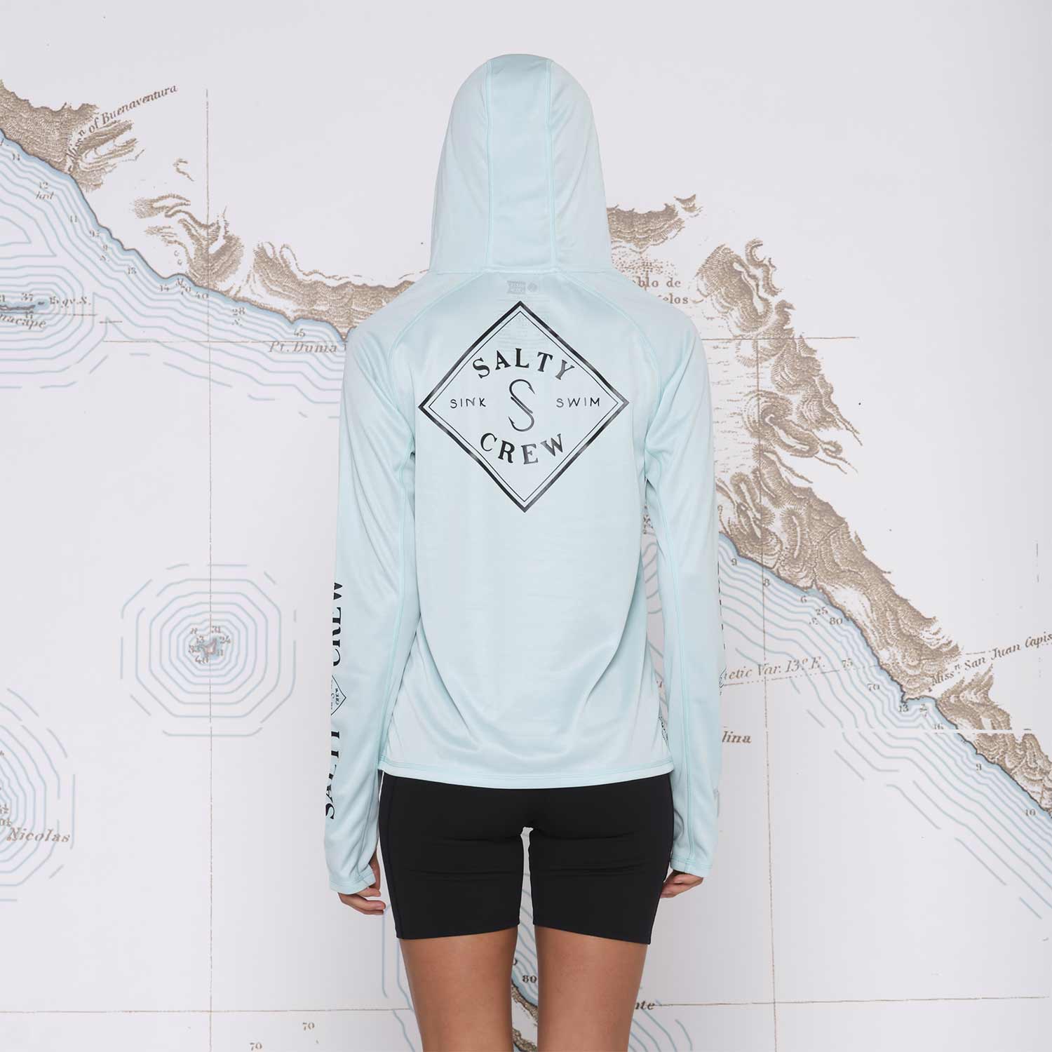 Salty Crew Women's Tippet Fill Crew - Comfortable, Casual Top For Outdoor & Sea Lifestyle - View #4