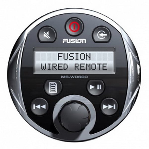 FUSION MSWR600 Marine Wired Remote Control with 20' Extension Cable