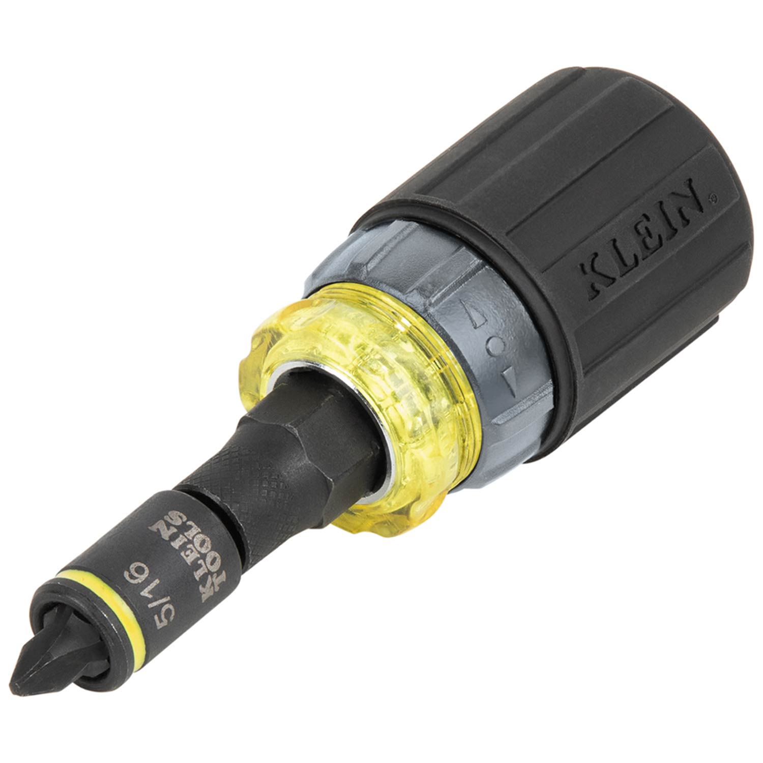 KLEIN KNECT 7-in-1 Ratcheting Impact-Rated Stubby Screwdriver/Nut