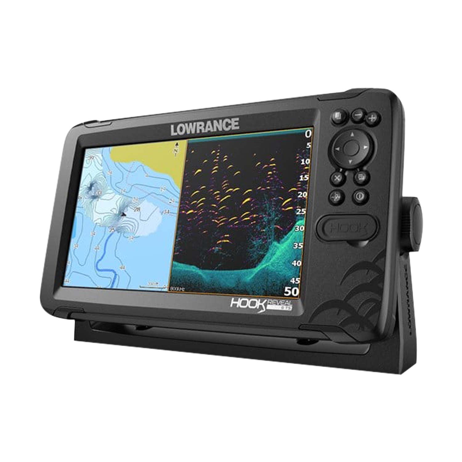 LOWRANCE HOOK Reveal 9 Triple Fishfinder/Chartplotter Combo with Tripleshot  Transducer and US Inland Charts