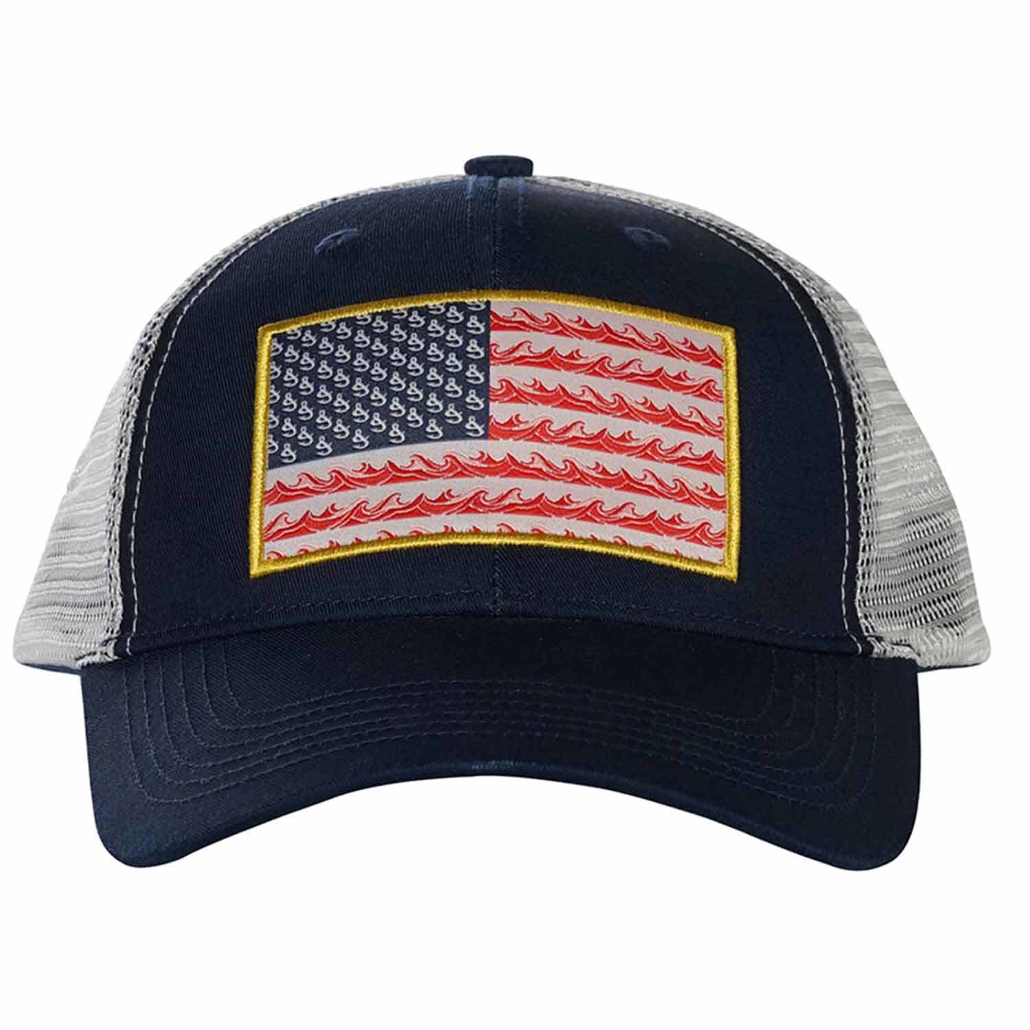 HOOK & TACKLE Flag Waver Fishing Trucker Hat