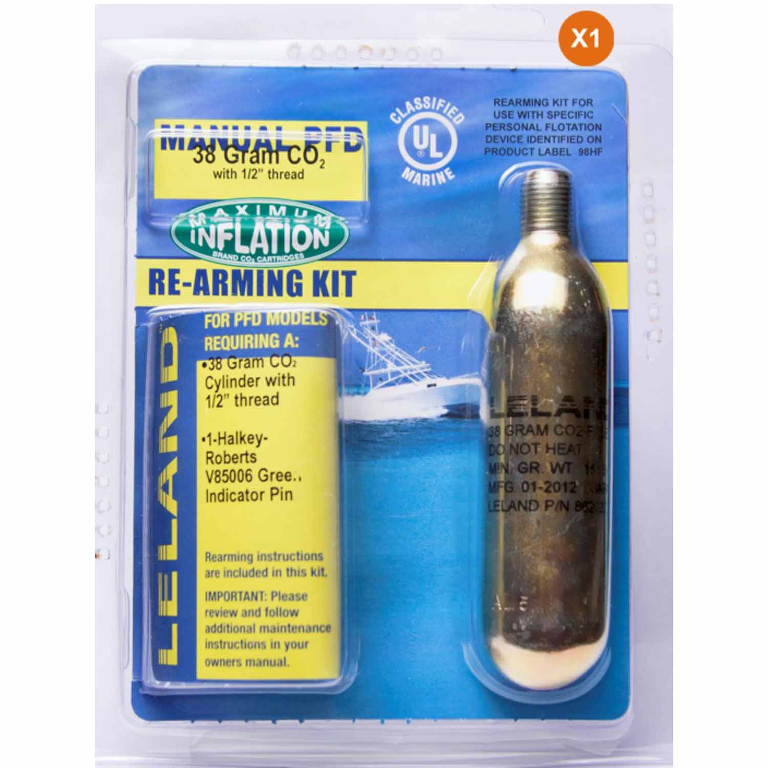LELAND Leland 38 Gram Inflatable PFD Rearming Kit, Manual