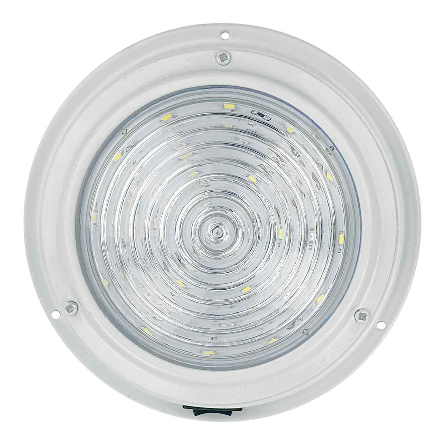 SEAVOLT 5 1/2" White Aluminum LED Dome Light, White West Marine