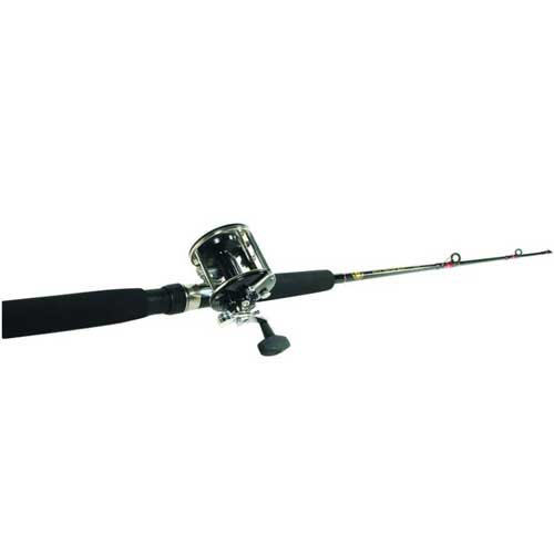 PENN 209 LEVEL WIND REEL AND MASTER GRAPHITE DOWN RIGGER ROD SET 