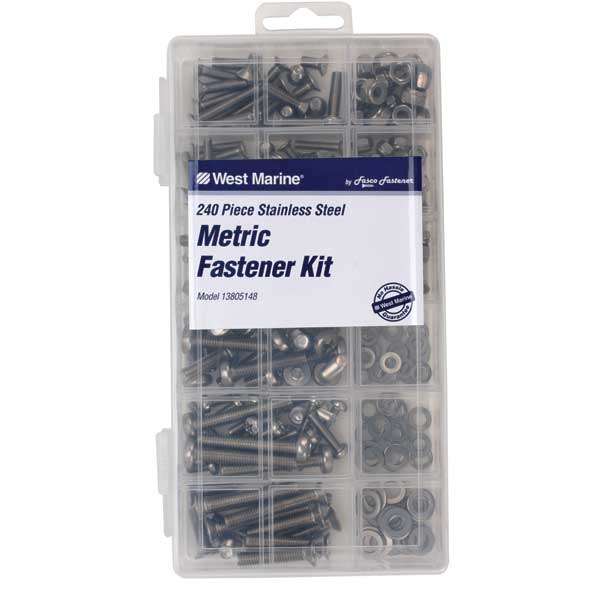 WEST MARINE Stainless Steel Metric Fastener Kit, 240Pack West Marine
