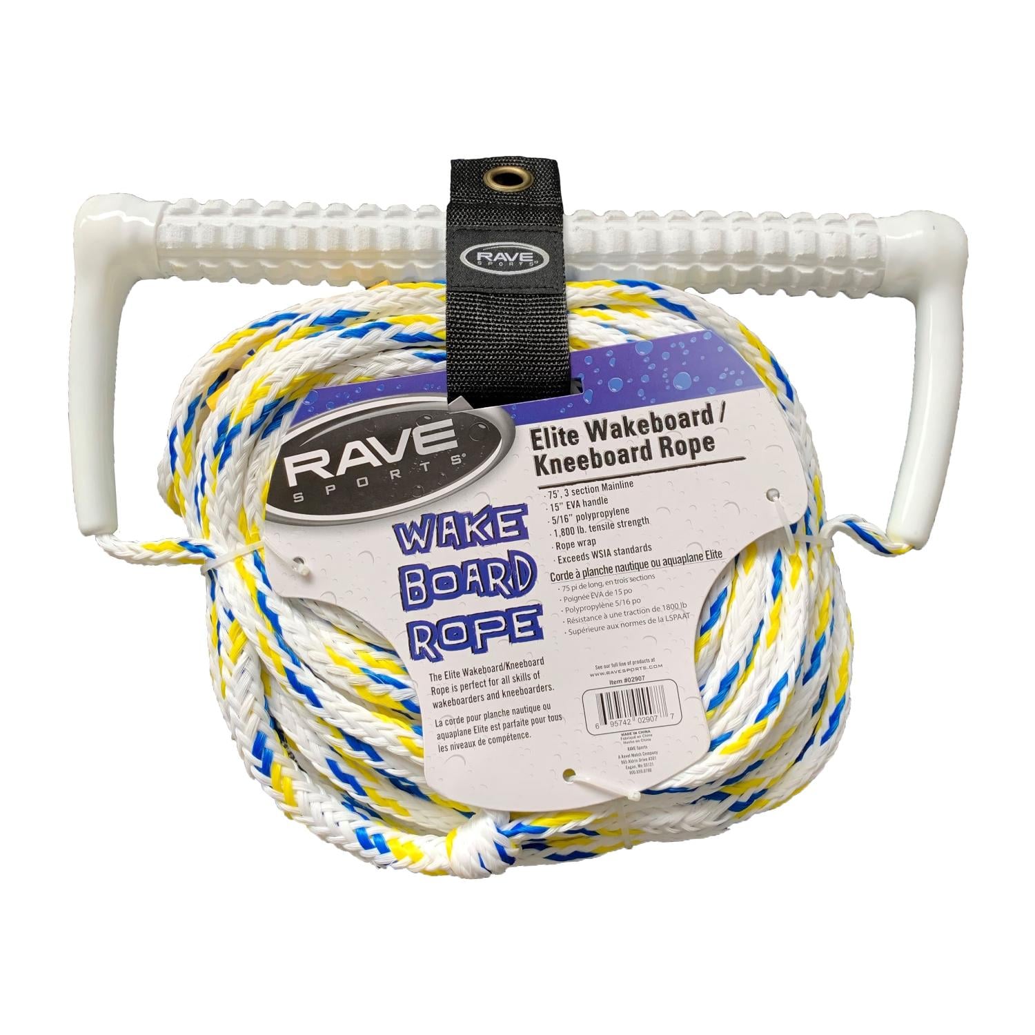 Checkerboard Rope RAVE SPORTS Elite 3-Section Wakeboard/Kneeboard Rope
