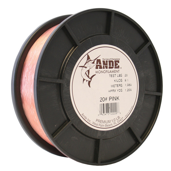 ANDE Premium Mono Line 1/2Lb Spool, Pink, 50Lb, 500Yds