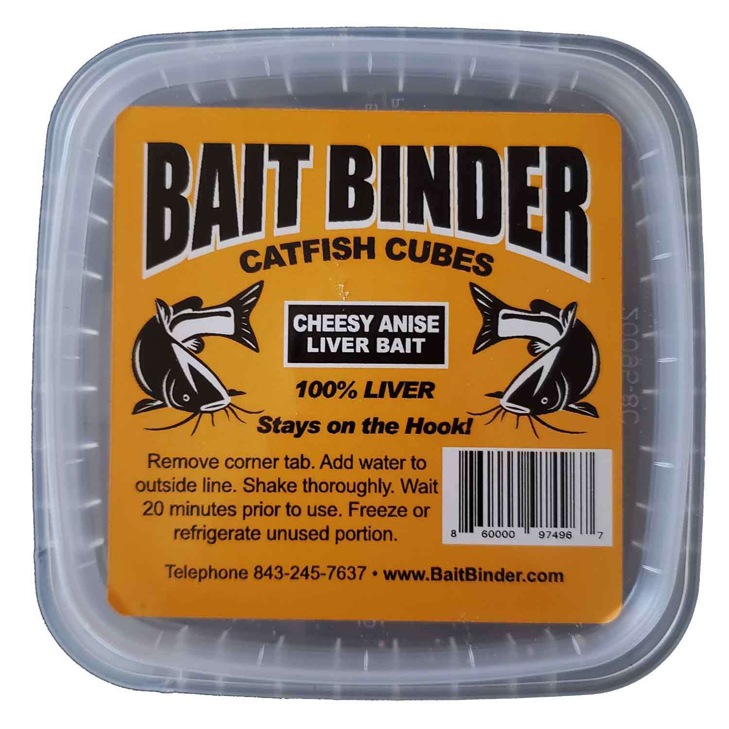 COASTAL BAITS 2 oz. Bait Binder Catfish Cubes Liver Bait, Cheese Anise