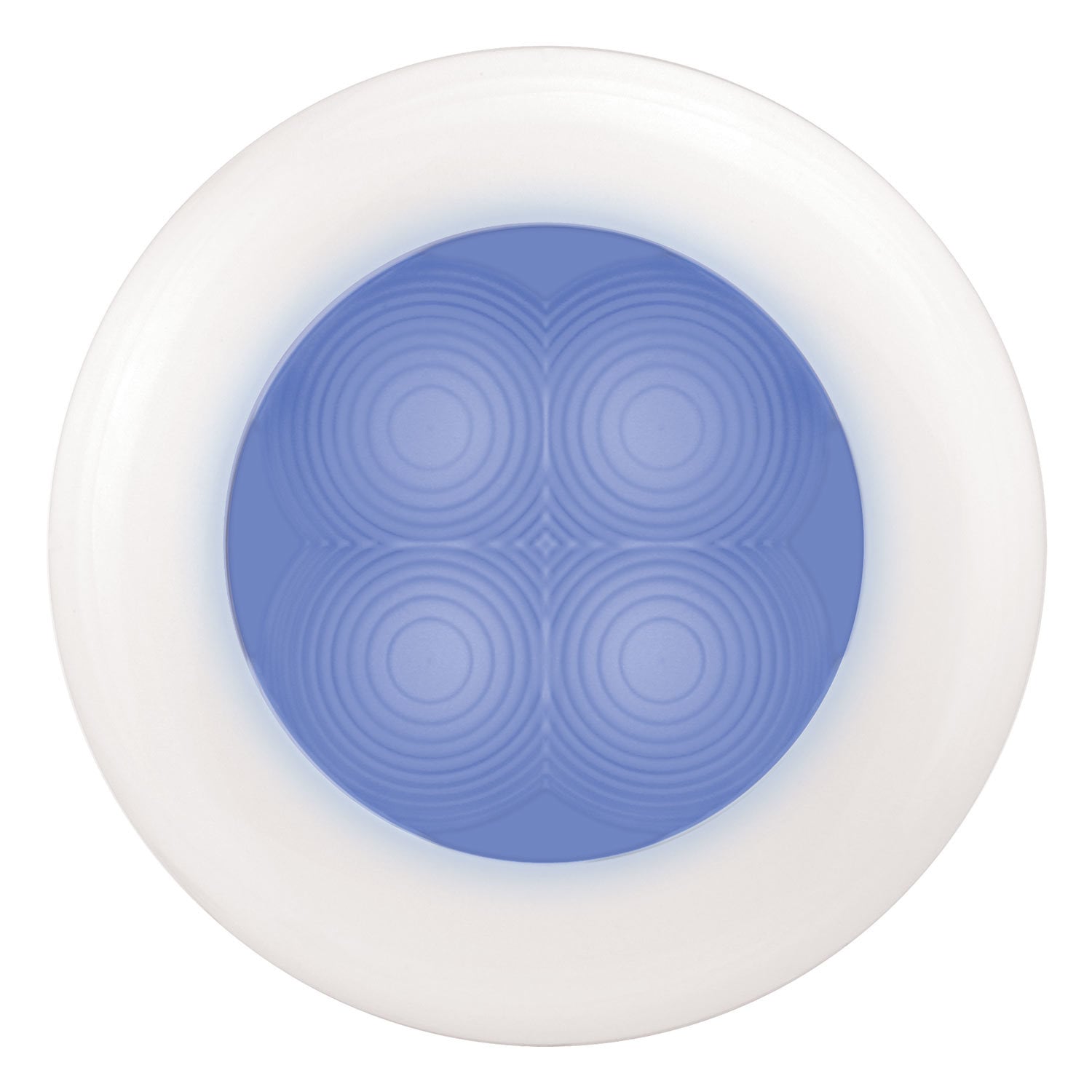 Hella Marine Slim Line LED 'Enhanced Brightness' Round Courtesy Lamp - Blue LED - Stainless Steel Bezel - 12V