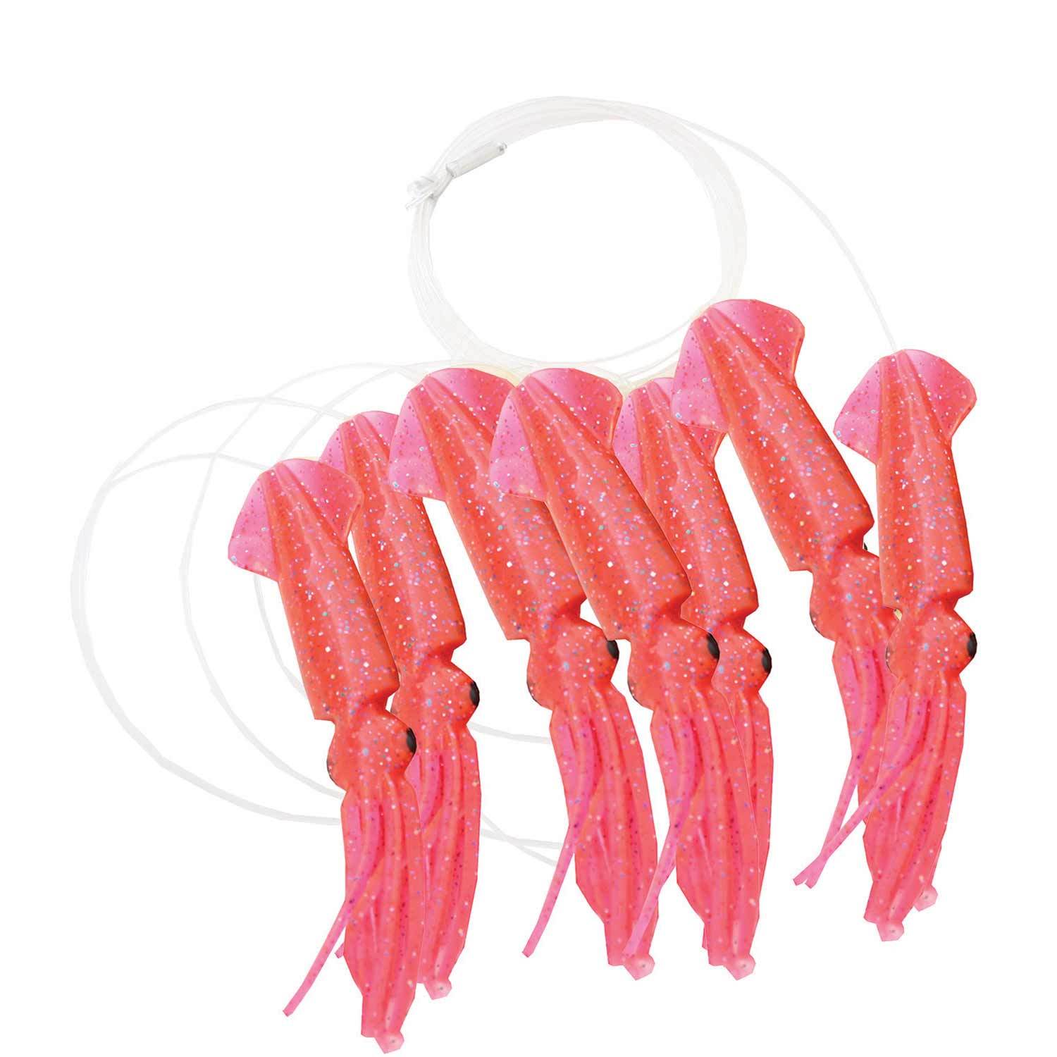 Squid Daisy Chain Fishing Teaser - 9 In. - Included Lure Bag - Foto 6