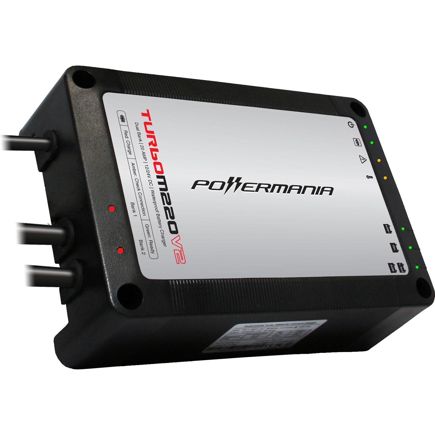 Powermania Turbo MV2 Dual-Bank Battery Charger – 20A
