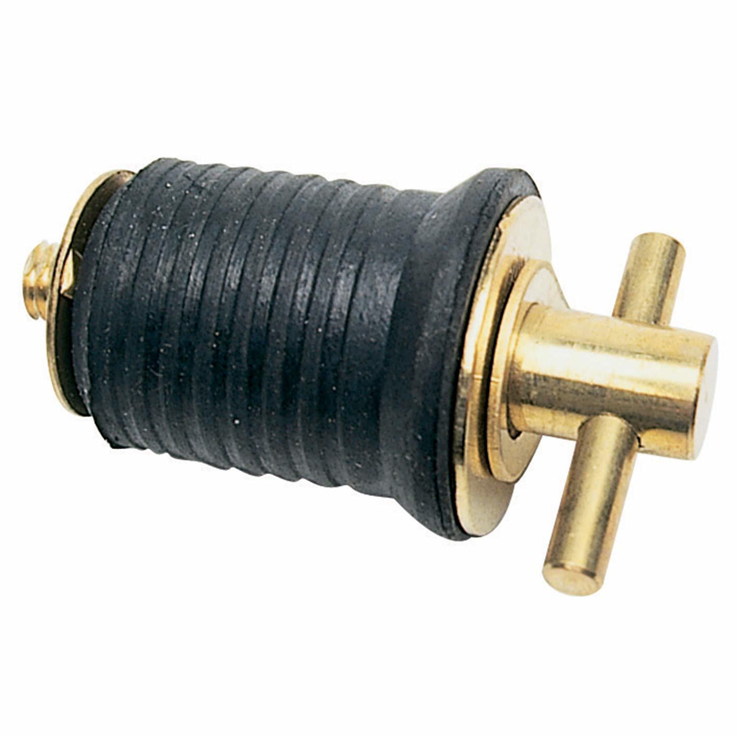 1 Inch T-Handle Brass Drain Plug Drain Plug for Boat Brass & Rubber Heavy Drain Plug 