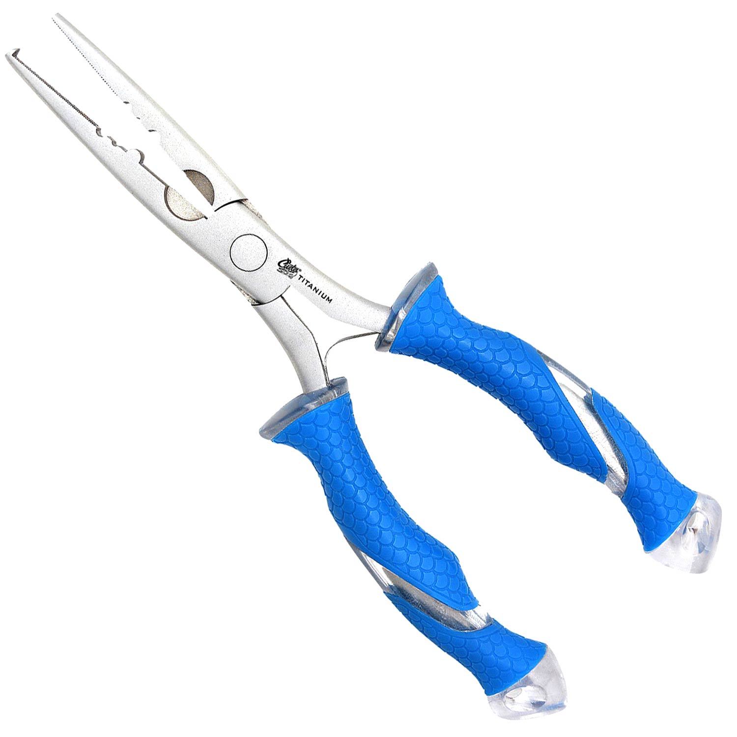 Multifunction Long Nose Fishing Pliers Stainless Steel Fish Hook Pliers  With Lanyard Profession Fishing Pliers For Fresh Water Saltwater 