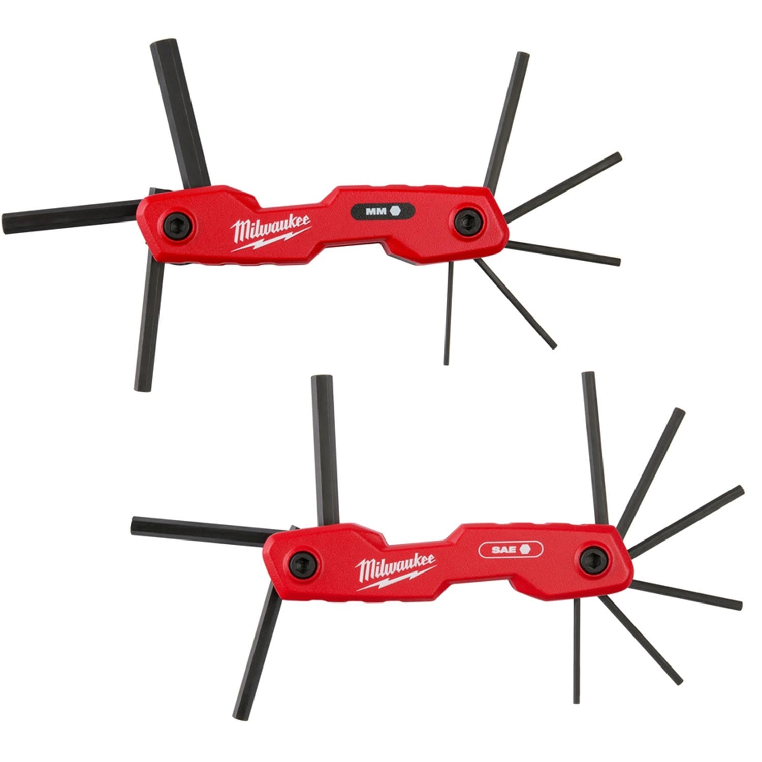 MILWAUKEE 2 Piece 17-Key SAE/Metric Folding Hex Key Sets