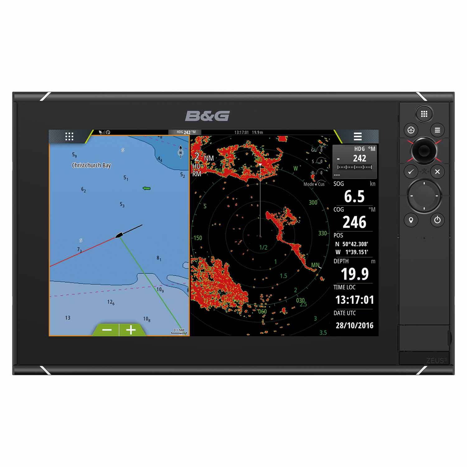 B&G Zeus³ 12 Multifunction Display with C-MAP® US Enhanced Charts