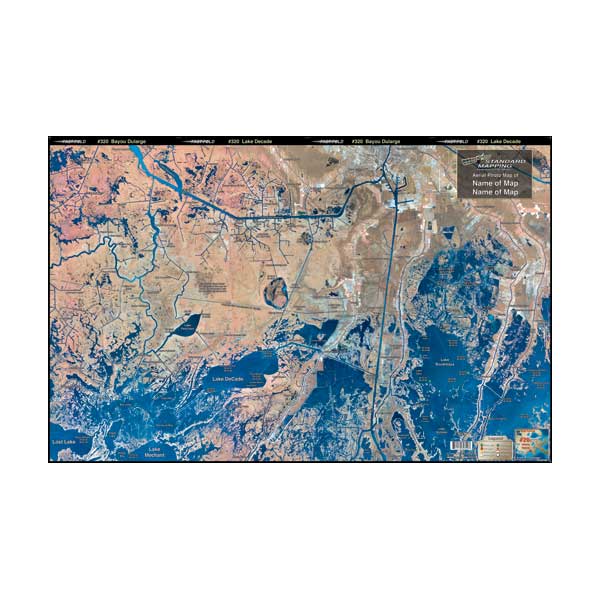 STANDARD MAPPING SERVICE Bayou Dularge, Louisiana Laminated Map West