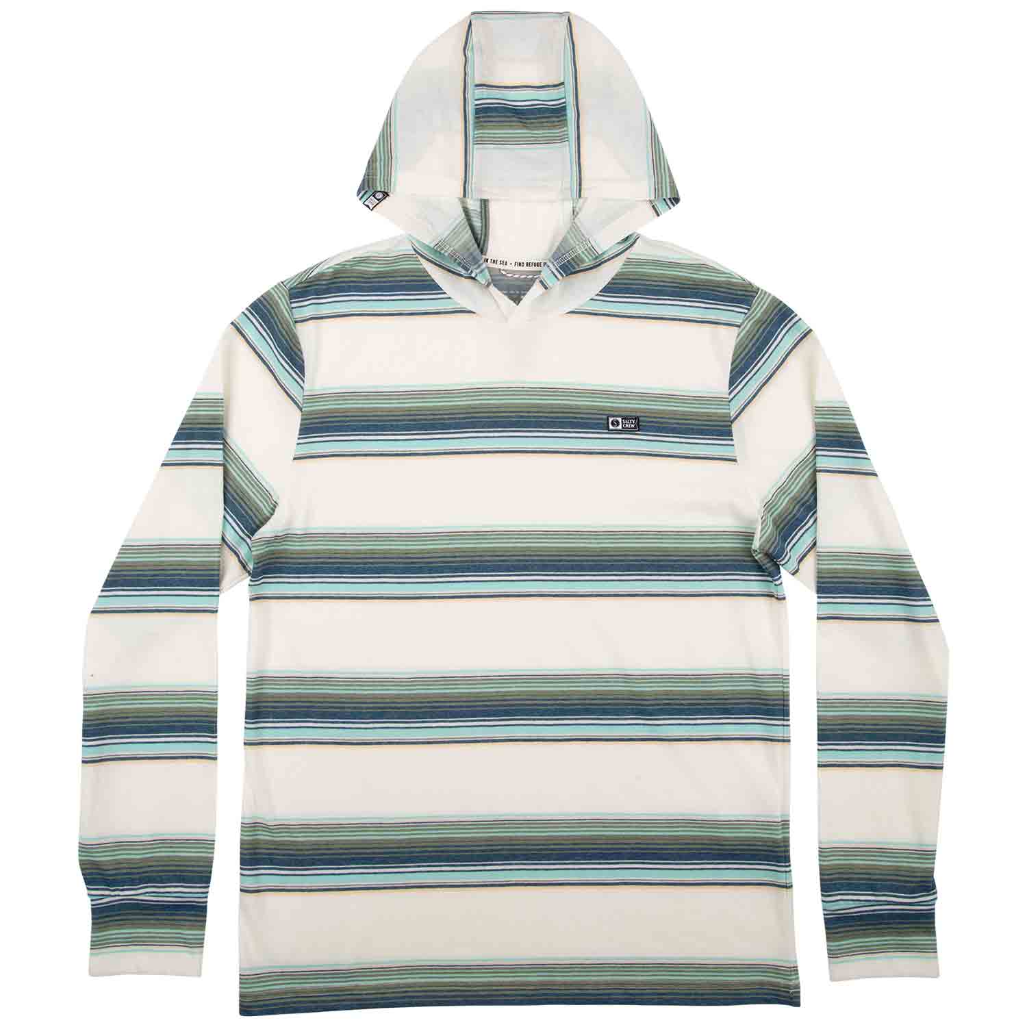 Salty Crew Outskirts UV Pullover Hoodie - UPF 40+ Sun Protection, Yarn-Dyed Stripe