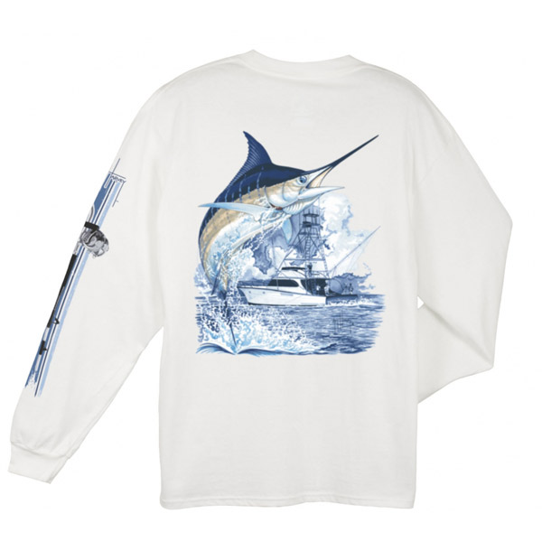 GUY HARVEY Men's Marlin Boat Shirt