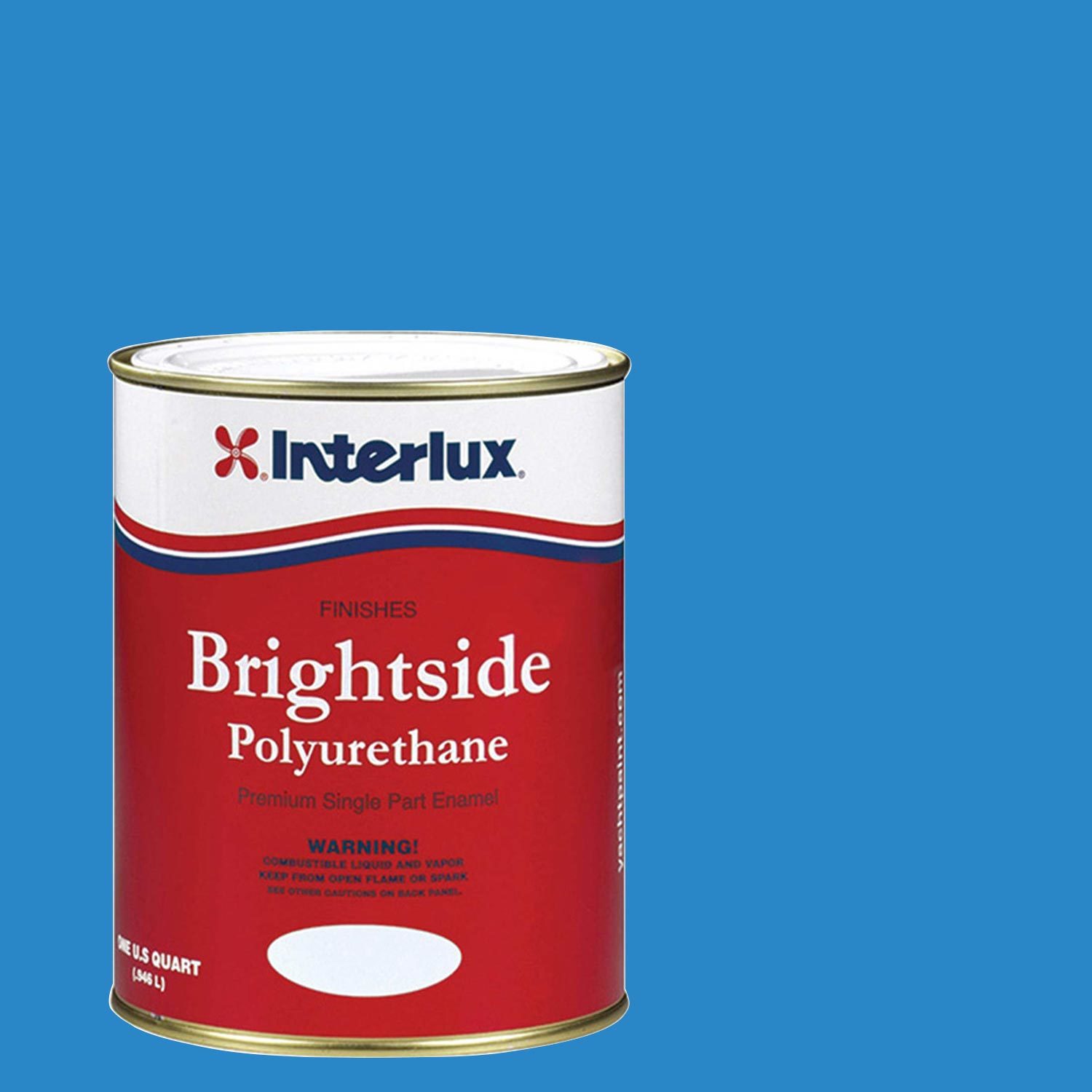 INTERLUX Brightside Polyurethane Paint, Medium Blue, Quart West Marine