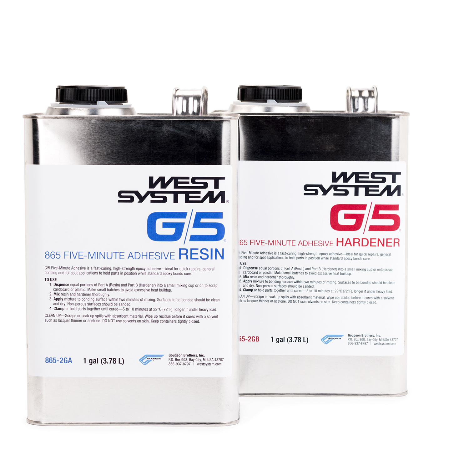 WEST SYSTEM G/5 FiveMinute Epoxy Adhesive Kit, 2 Gallons West Marine