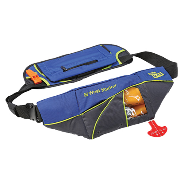WEST MARINE Deluxe Manual Belt Pack Life Jacket with Hydration Pouch
