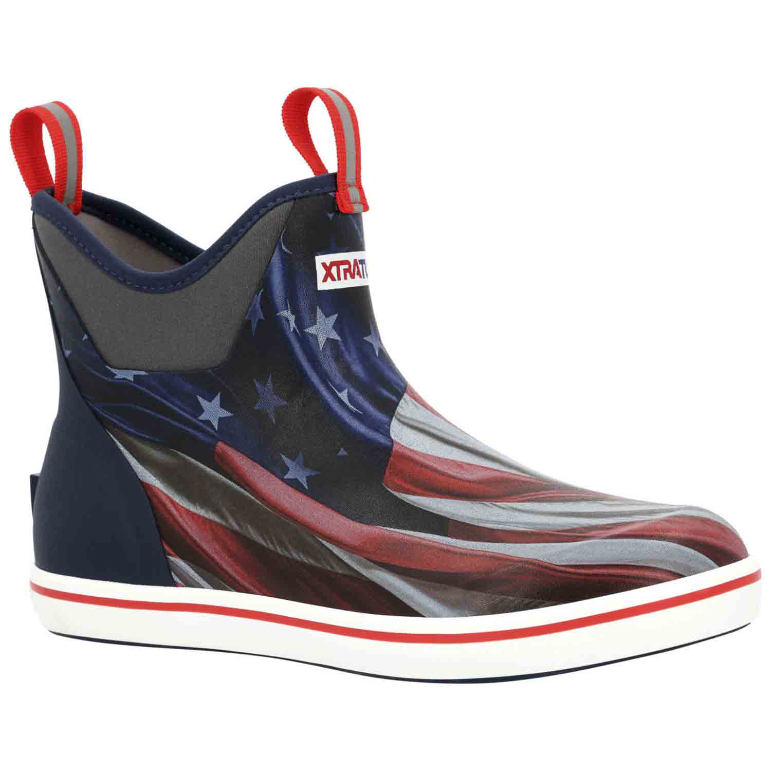 Xtratuf Ankle Deck Boots Navy/Red/White size 12 NEW Men main image 3