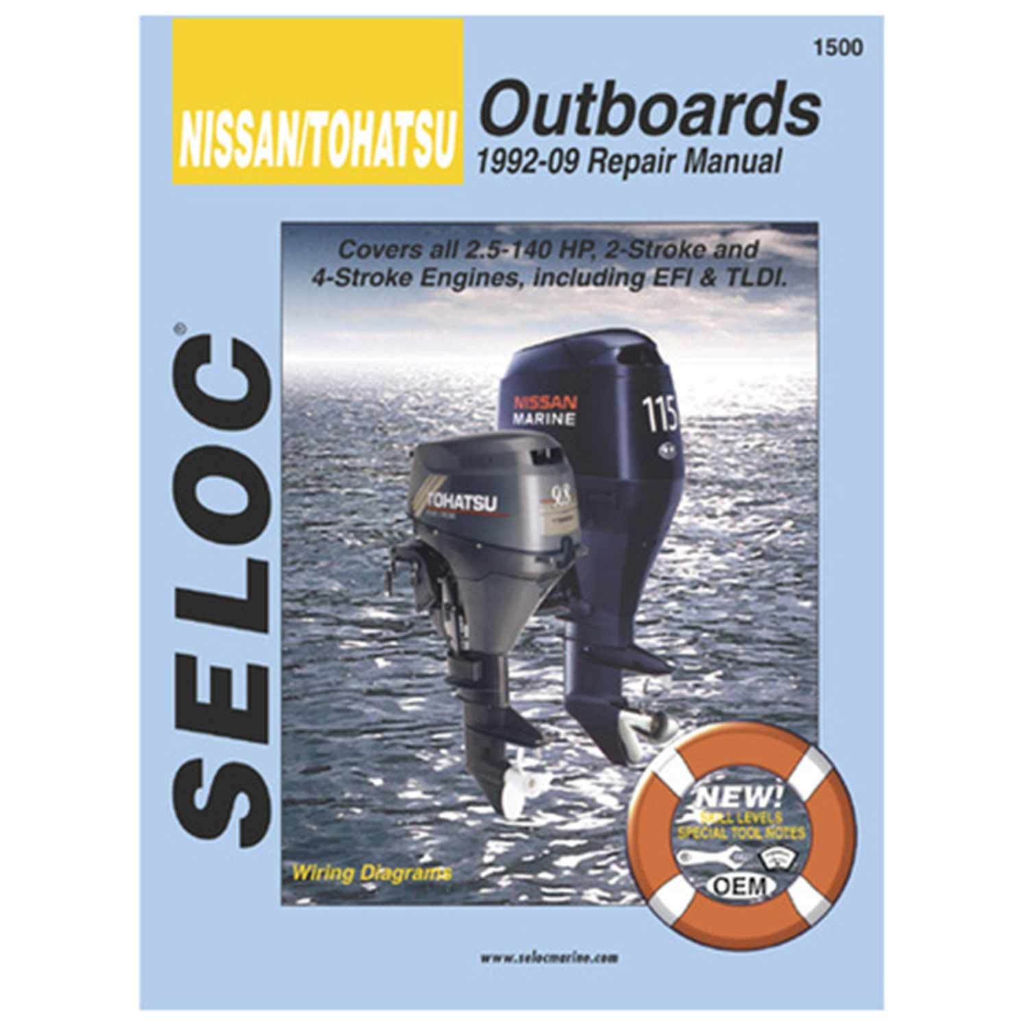 SELOC MARINE Nissan/Tohatsu Ouboards Repair Manual, 19922009 West Marine