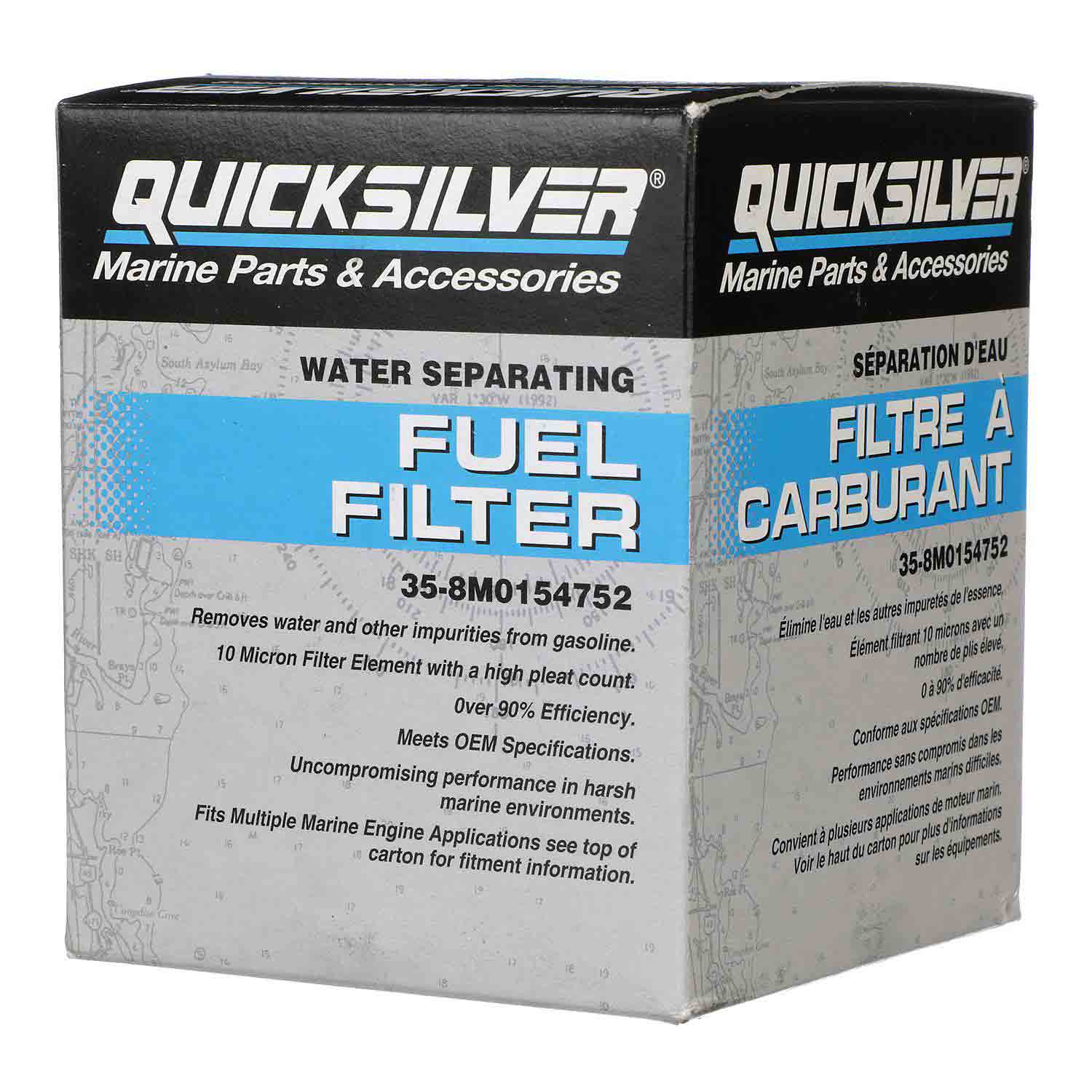 QUICKSILVER 8M0154752 Water Separating Fuel Filter for Select 