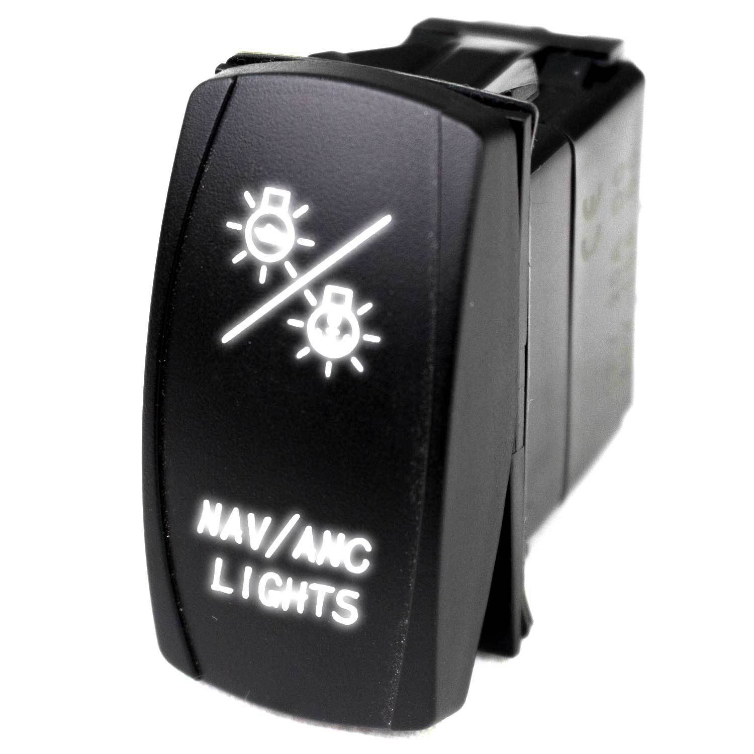 MARINE SPORT LIGHTING Logo Rocker Switch, NAV Lights, White