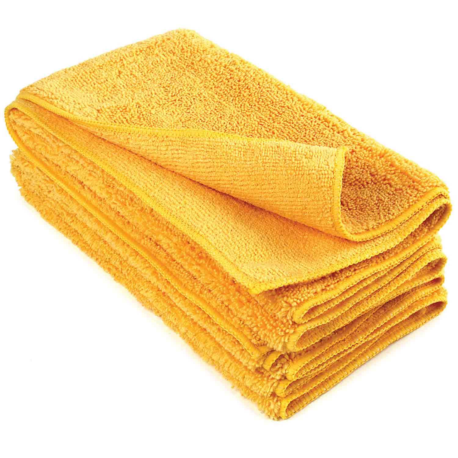 BUFFALO 20" x 20" Microfiber Detailing Towels, Orange, 15Pack West
