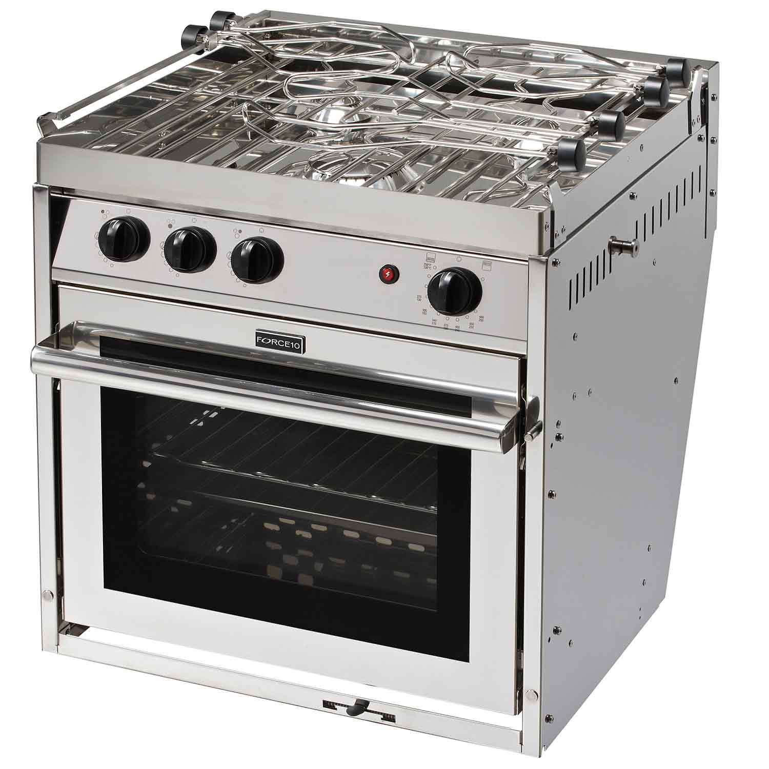 FORCE10 - 2 burner gimbaled gas cooker Euro compact - Force 10 2-Burner  w/Oven and Broiler - Gimbaled - Euro Compact