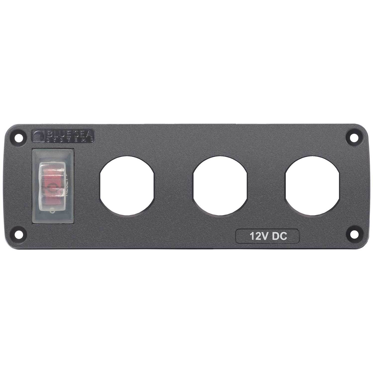 BLUE SEA SYSTEMS Water-Resistant Accessory Panel, 15A Circuit