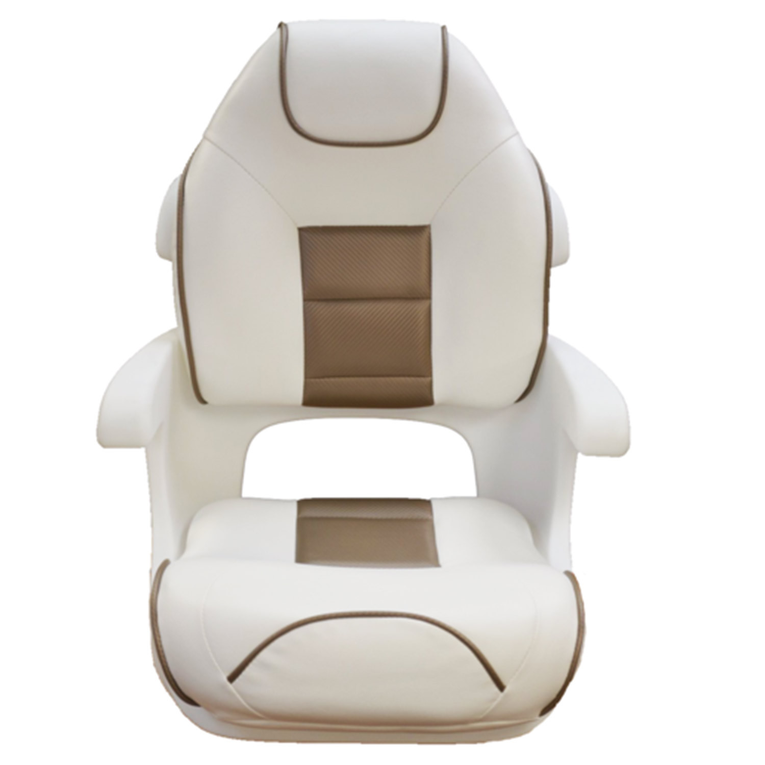 TEMPRESS Ultimate Elite Captain's Helm Seat, White/Sand West Marine