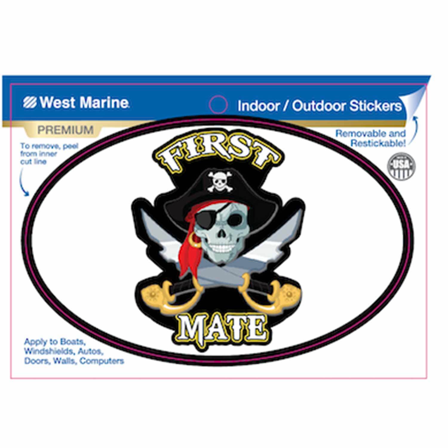 Toegeven anders Verward First Mate Pirate Vinyl Decal | West Marine