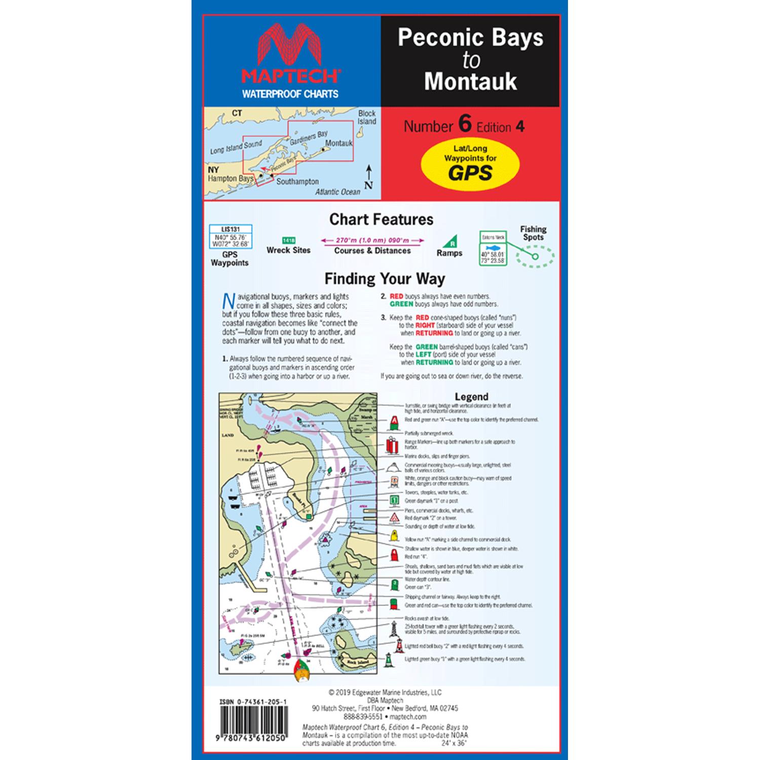MAPTECH WPC006-04WMDS Peconic Bays to Montauk, 4th Edition