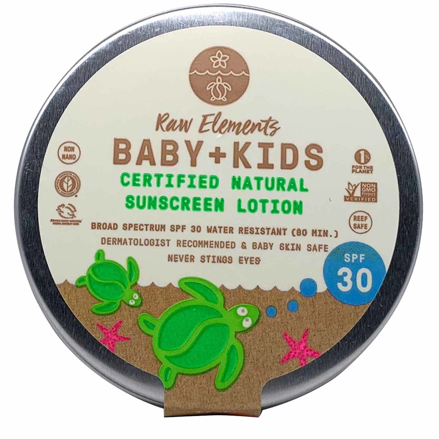 RAW ELEMENTS SPF 30 Baby + Kids Sunscreen Lotion West Marine