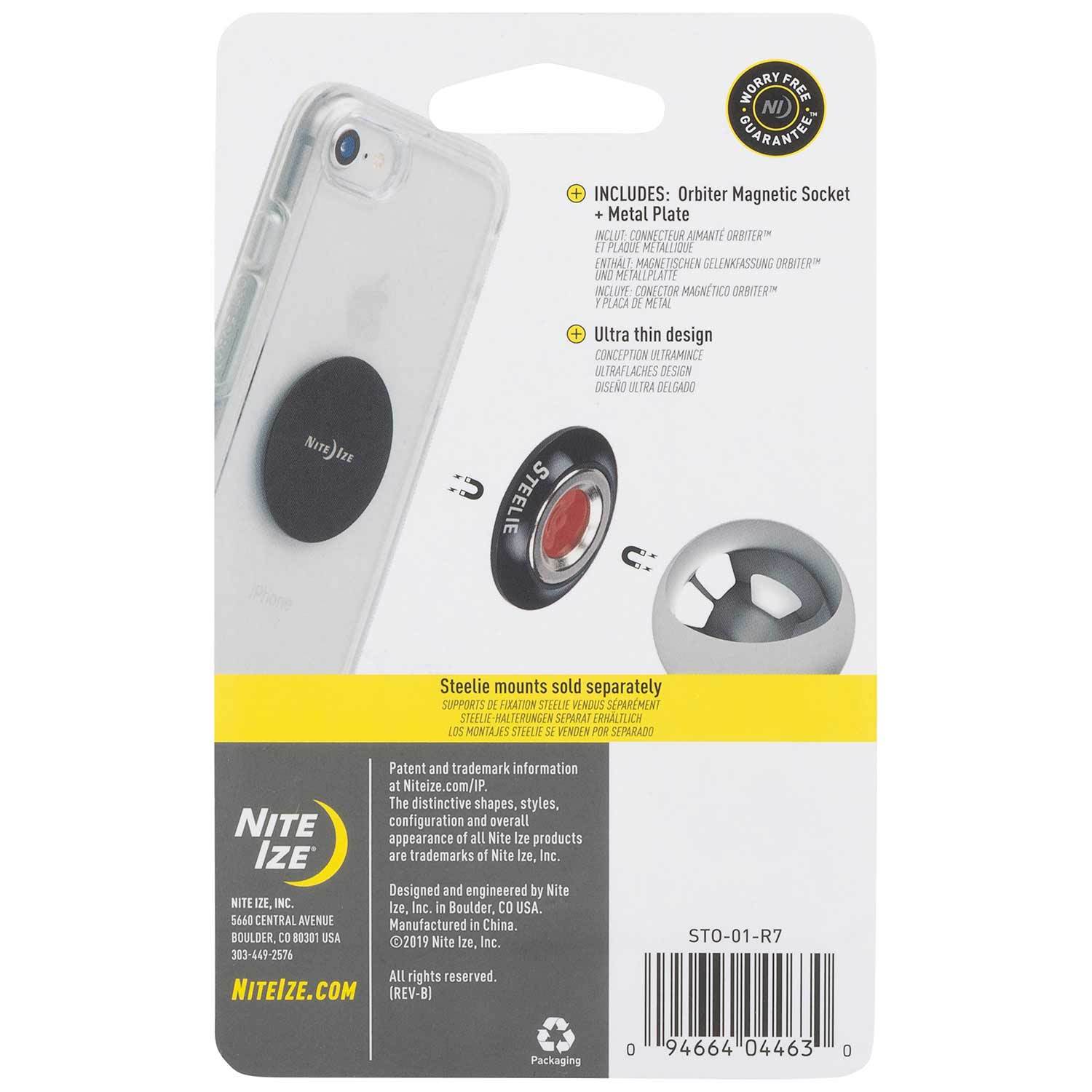 NITE IZE Steelie® Orbiter™ Magnetic Socket & Metal Plate