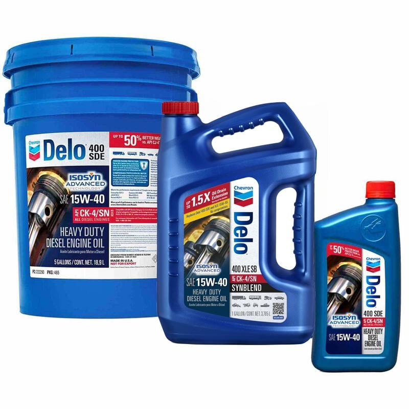 Chevron Chevron Delo 400 Xle Sb 15w 40 Synthetic Blend Heavy Duty Diesel Engine Oil