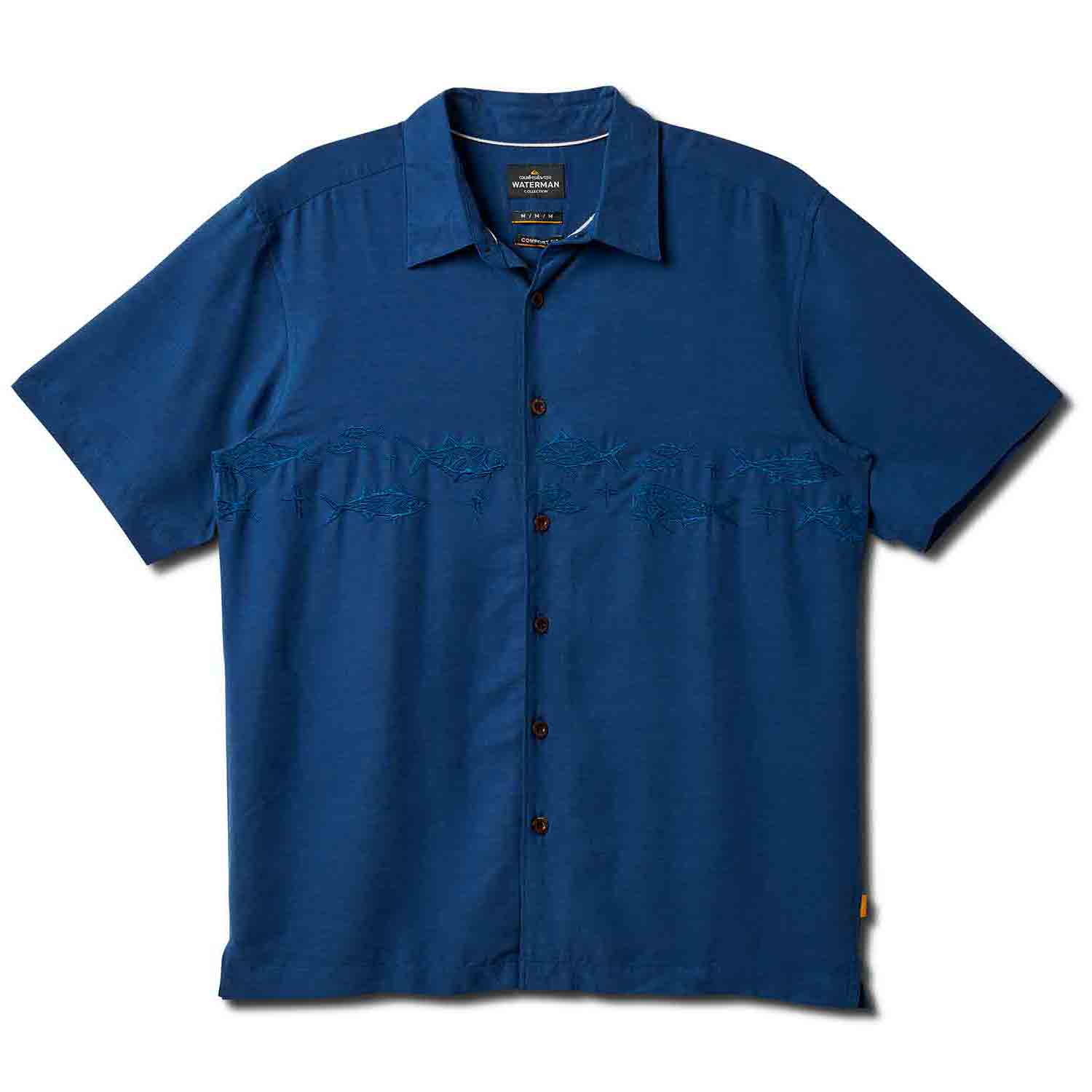 クイックシルバー Quiksilver Waterman Night Bloomer Short Sleeve Woven メンズ トップス Blac