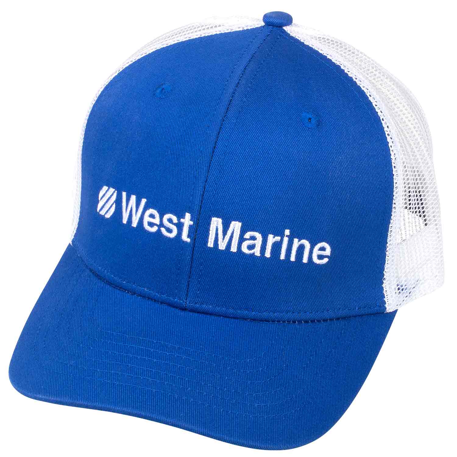 West Marine Brand Trucker Hat Blue | Clothing, Shoes & Accessories at West Marine
