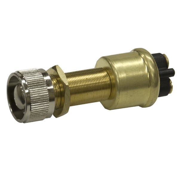 SIERRA Recessed Plunger Button, Mom OnOff, SPST West Marine