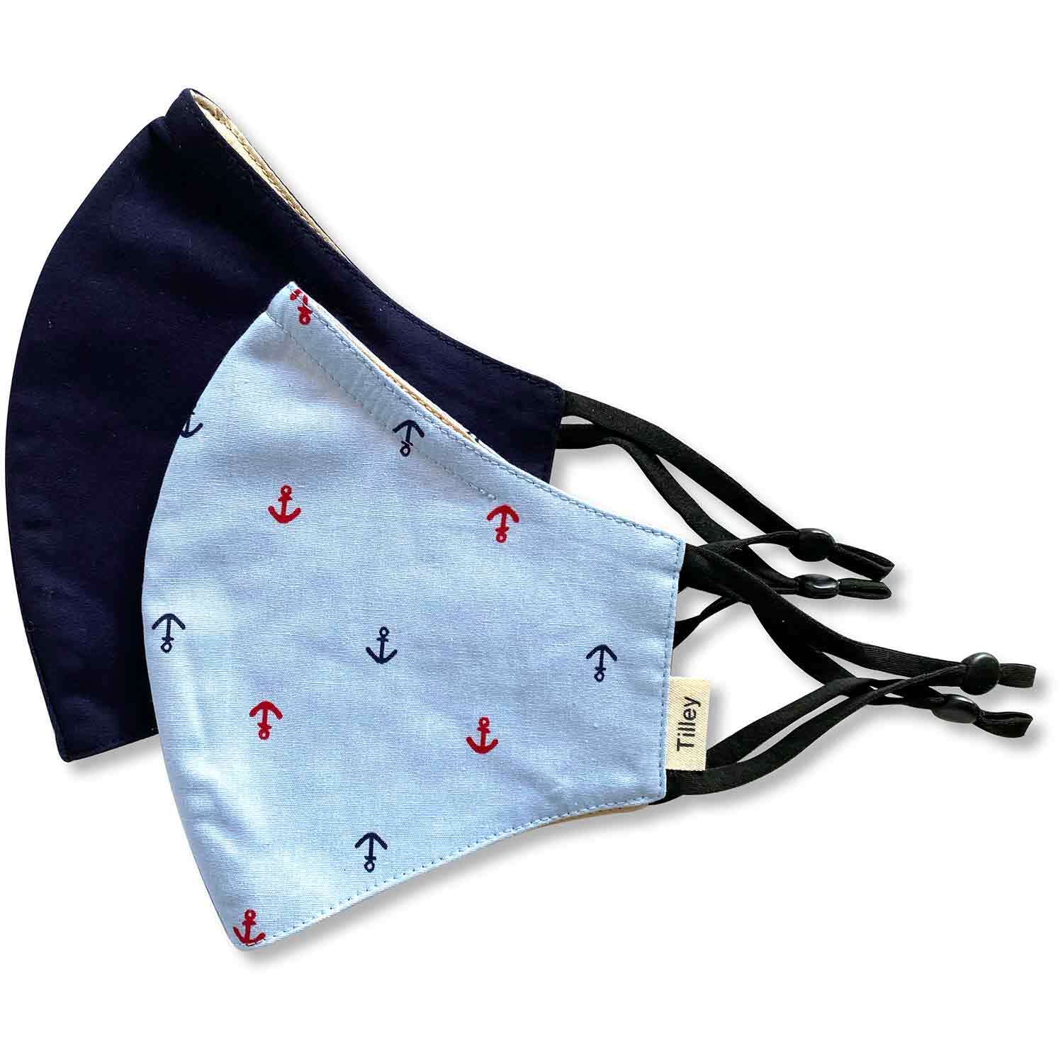 TILLEY Cotton NonMedical Face Masks, 2 Pack West Marine