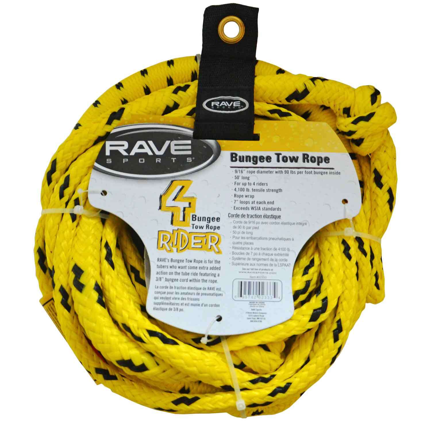 RAVE SPORTS 50' Bungee 14Person Tow Rope West Marine